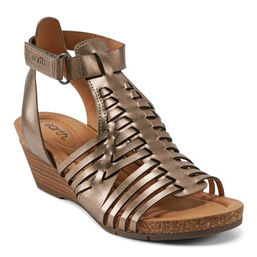 Hattie Round Toe Strappy Wedge Sandals - Image 2