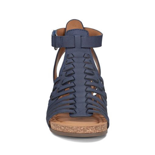 Hattie Round Toe Strappy Wedge Sandals - Image 3