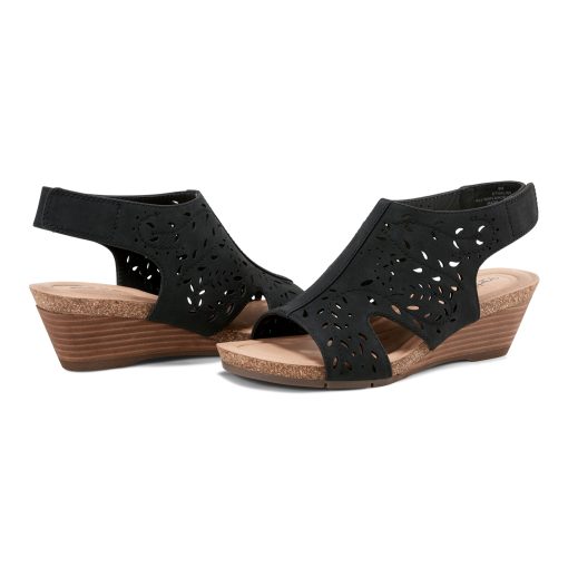 Halin Round Toe Casual Slingback Wedge Sandals - Image 8