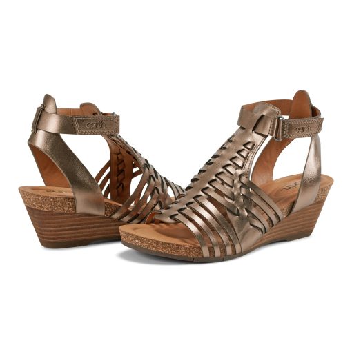 Hattie Round Toe Strappy Wedge Sandals - Image 8